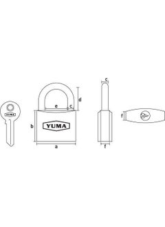 Yuma Gray Casting Padlock 63 mm  - Image 2