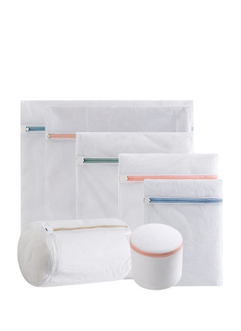 7 Pack-Durable Coarse & Fine Mesh Laundry Bags, Anti-Tangle for Machine Wash