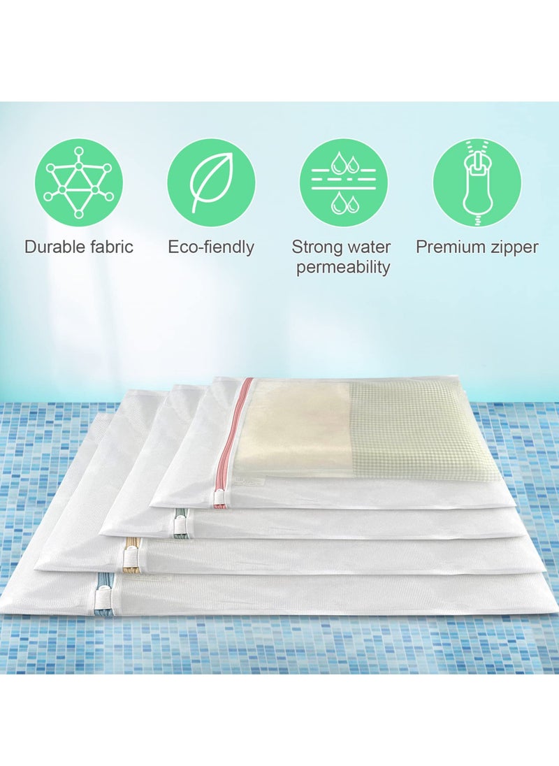7 Pack-Durable Coarse & Fine Mesh Laundry Bags, Anti-Tangle for Machine Wash