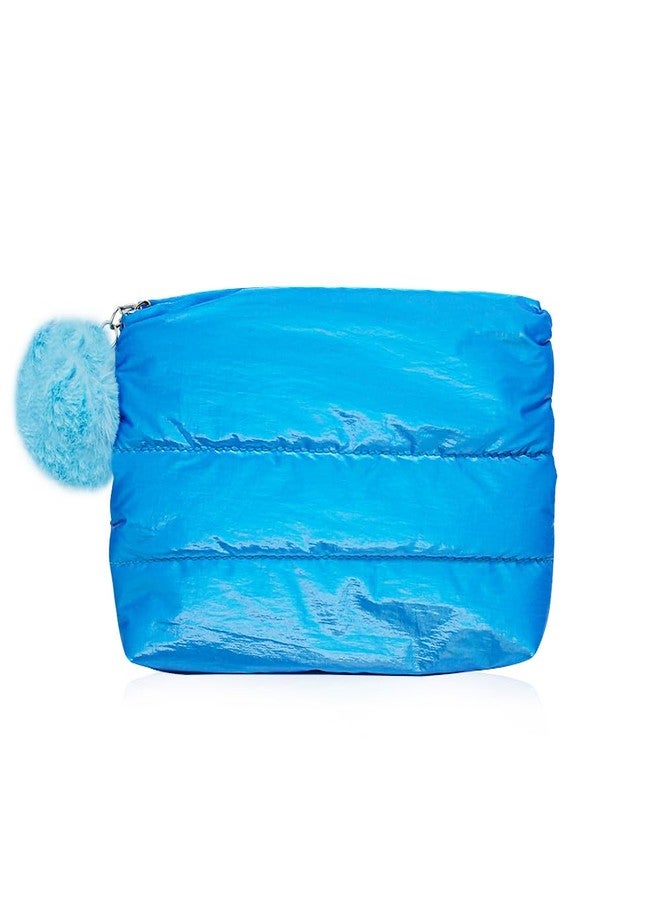 Colorbar Polyester Sheen Casual Pouch Small - Blue - Image 1