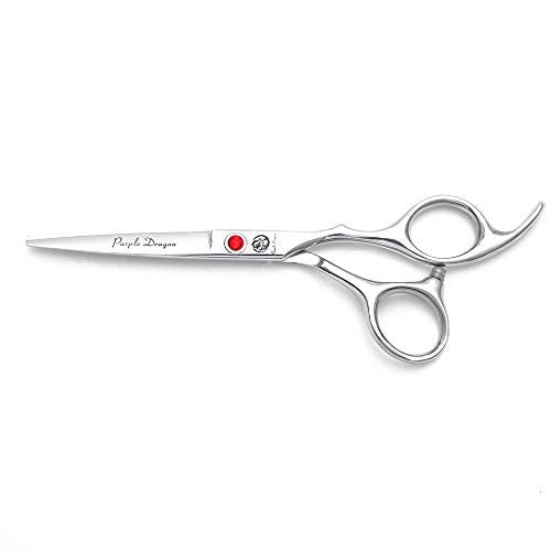 Purple Dragon 4“/5"/5.5"/6"/6.5"/7"/7.5"/8"/9"/10" Sharp Edge Salon Hair Cutting Shears - Pet/Dog Grooming Scissors with Bag - Perfect for Barber or Pet Groomer - Image 1
