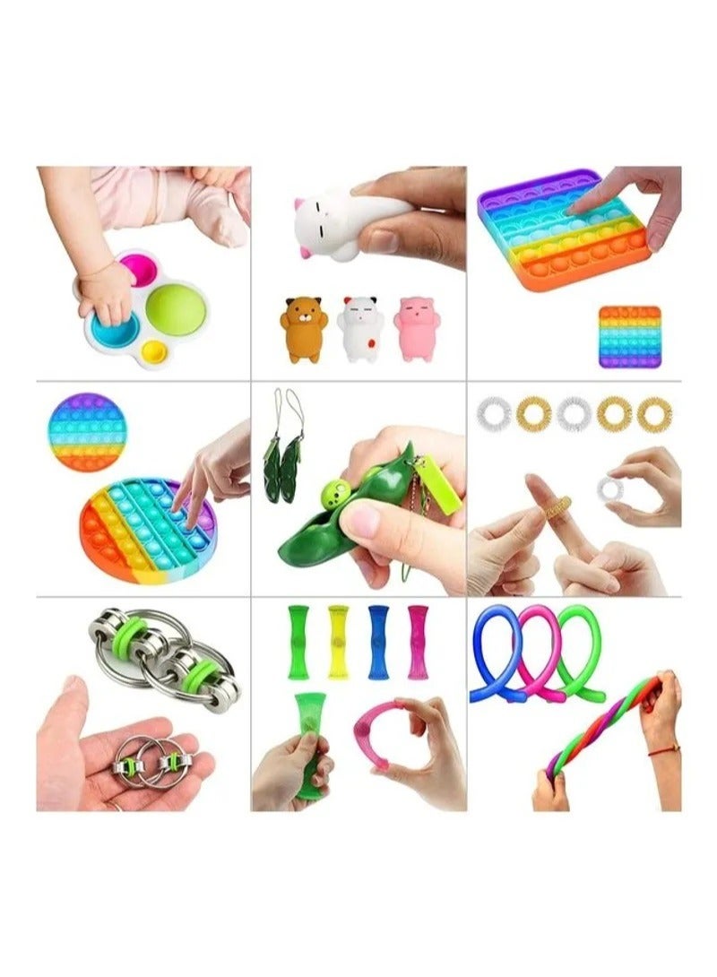 23-Piece Push Pop Bubble Sensory Fidget Toy Set - Image 2