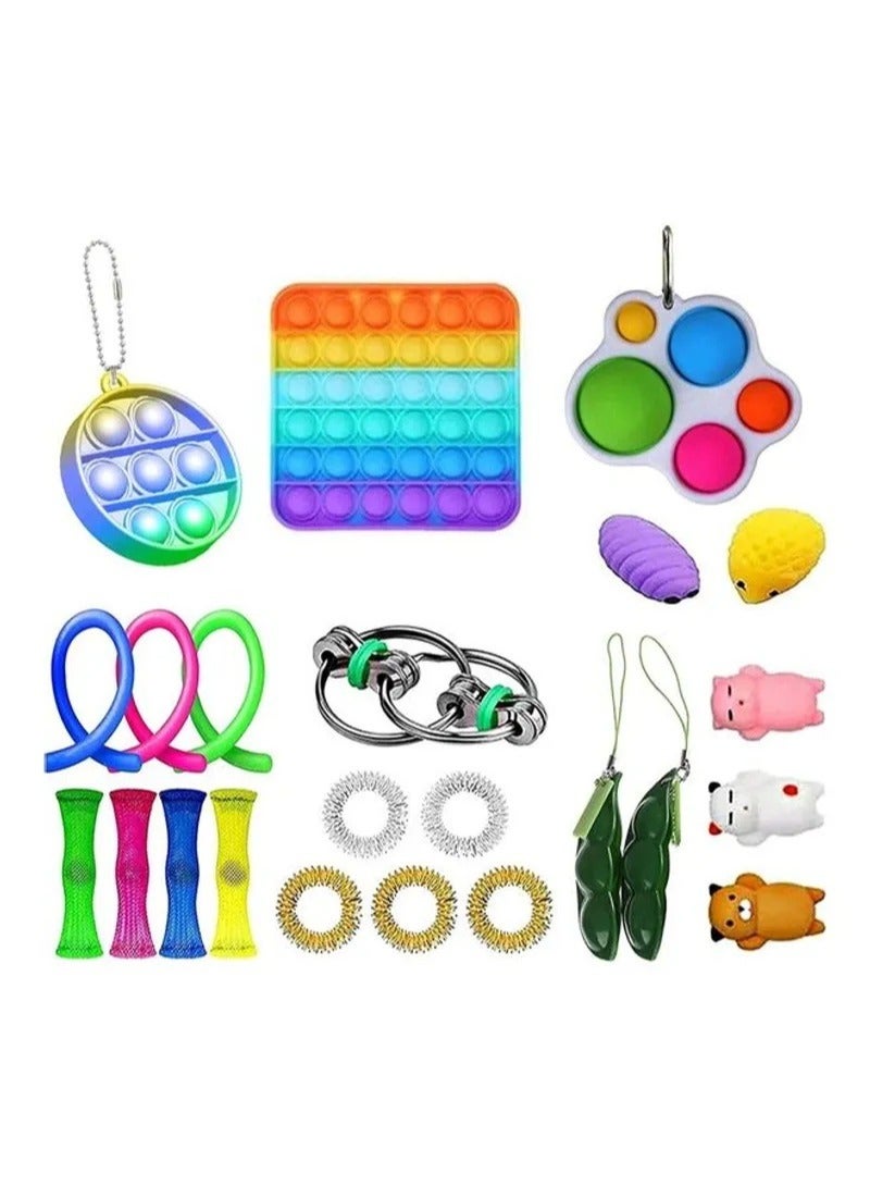23-Piece Push Pop Bubble Sensory Fidget Toy Set - Image 1