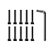 haizusai 10Pack Fuel Wheel Center Cap Screws with Adapter Tool for 100253 100248100253B100248B Stainless Steel Electroplating BlackSpare with Gasket Included - Image 2