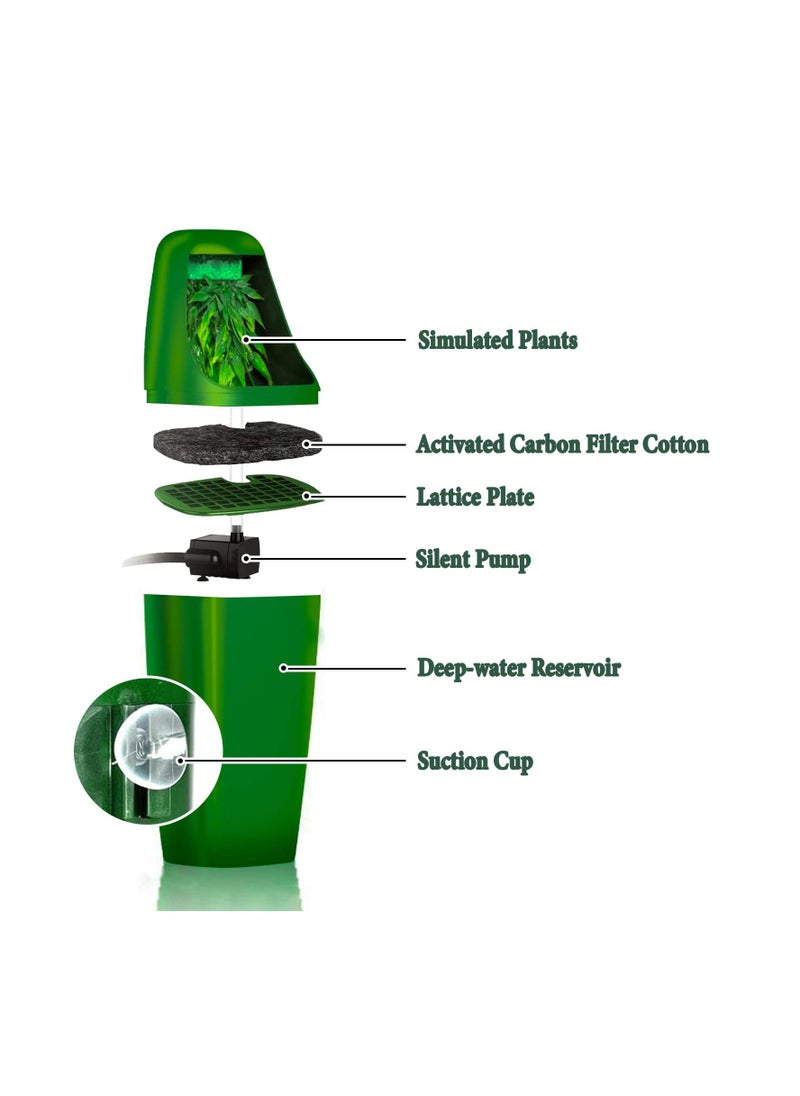 Reptile Drinking Water Dispenser for Amphibians, Automatic Reptile Water Dispenser Water Dripper Waterfall Dripper for Amphibians Lizard Chameleon Iguana Crested Gecko Turtle Frog Snake