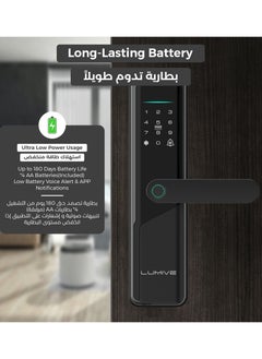LUMIVE Lumive Guardian G12 Smart Door Lock, Arabic Language Support, KSA version Mortise 4585, App Control, Suitable for Outdoors, Fingerprint Entry, Passwords, Deadbolt, Keys, 5 RFID Cards. Works with Alexa (TTLock App - Bluetooth)  - Image 5