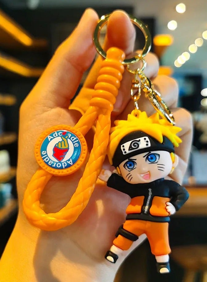 ميدالية مفاتيح كرتونية مميزة اكسسوار مميز سلسلة مفاتيح انمي بجودة عالية بتصميم كارتون ناروتو يتناسب مع مفاتيح السيارة والمحفظة والحقيبة هدية رائعة وجميلة - Image 4