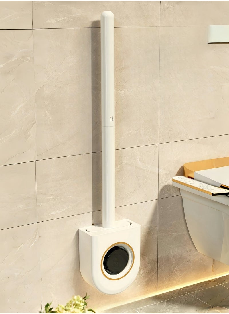 DRAVEN - GG - Toilet Brush,Silicone Toilet Brush Wall-Mounted Toilet Brush with Aromatherapy Tablets Silicone Toilet Brushes and Holders Toilet Scrubber with Silicone Bristles - Image 1