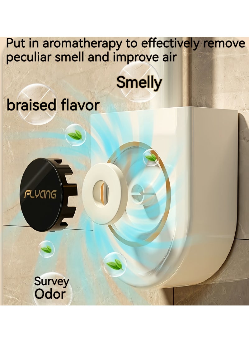 DRAVEN - GG - Toilet Brush,Silicone Toilet Brush Wall-Mounted Toilet Brush with Aromatherapy Tablets Silicone Toilet Brushes and Holders Toilet Scrubber with Silicone Bristles - Image 1