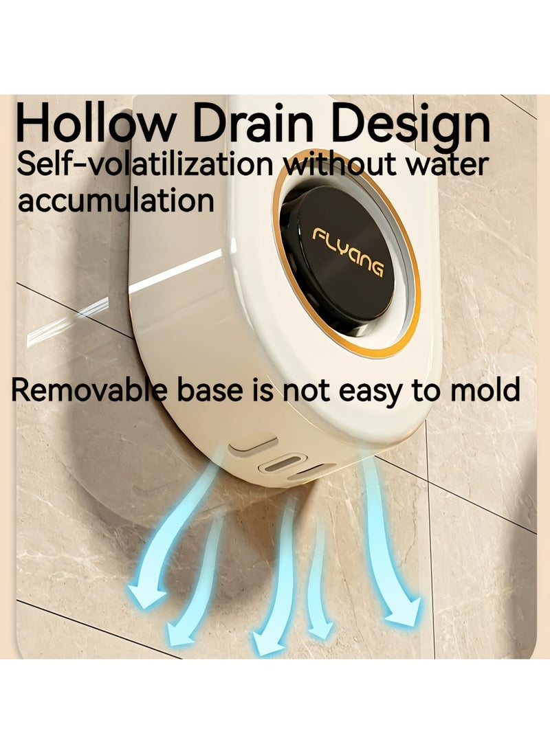 DRAVEN - GG - Toilet Brush,Silicone Toilet Brush Wall-Mounted Toilet Brush with Aromatherapy Tablets Silicone Toilet Brushes and Holders Toilet Scrubber with Silicone Bristles - Image 1