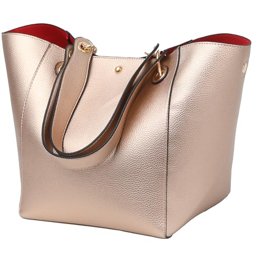 sqlp Large Work Tote Bag for Women Designer Purses and Handbags Big Bucket bags Ladies Travel Crossbody Purse Gold - Image 1