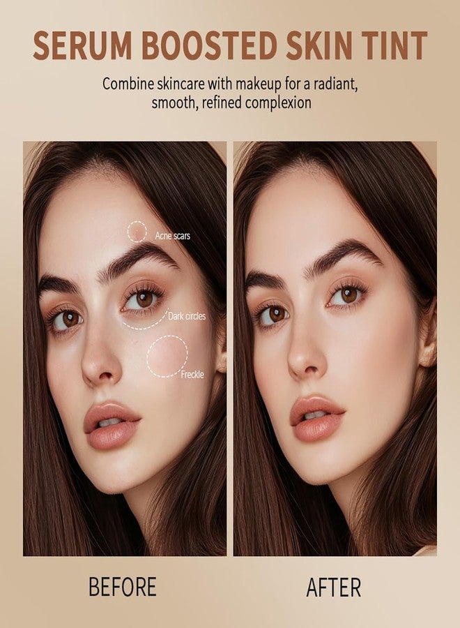 FYEBOO 2025 New Beauty Balm Serum Boosted Skin Tint, Solid Tinted Serum Contour Stick, Hydrating Tinted Moisturizer Foundation Stick, Radiant Dewy Natural Finish Facial Color Correct (# 03) - Image 5