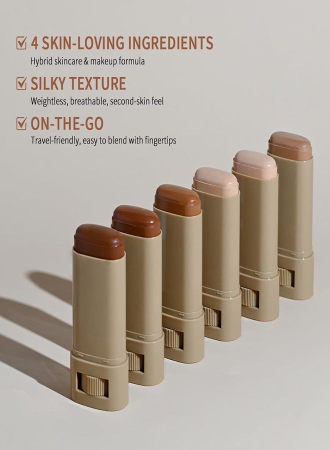 FYEBOO 2025 New Beauty Balm Serum Boosted Skin Tint, Solid Tinted Serum Contour Stick, Hydrating Tinted Moisturizer Foundation Stick, Radiant Dewy Natural Finish Facial Color Correct (# 03) - Image 4