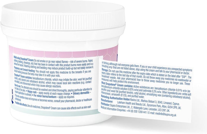 Drapolene Cream 350g Tub - Antiseptic for Sore Skin and Nappy Rash Relief - Image 3