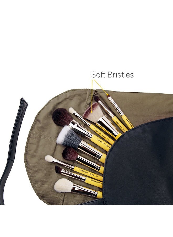 Bdellium Tools Professional Makeup Brush Studio Seriesmineral 10Pc. Brush Set With Rollup Pouch  - Image 4