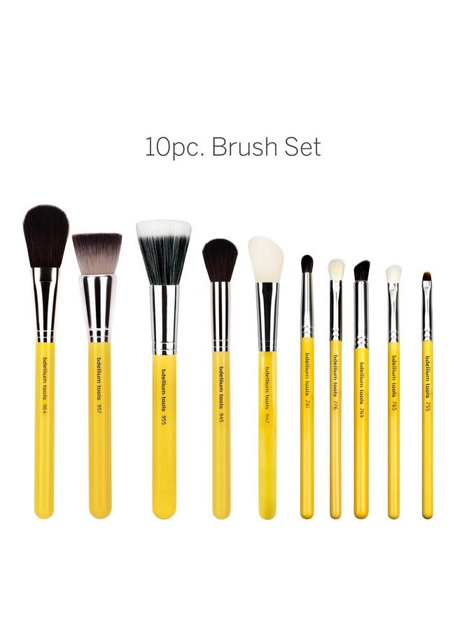 Bdellium Tools Professional Makeup Brush Studio Seriesmineral 10Pc. Brush Set With Rollup Pouch  - Image 2