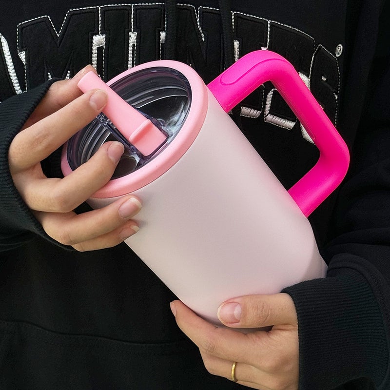 2026 New Model 40Oz Double-Layer Ice Cup, Leak-Proof, Foldable Straw Lid, Portable Direct Drinking Mouth, Car Cup - Image 5