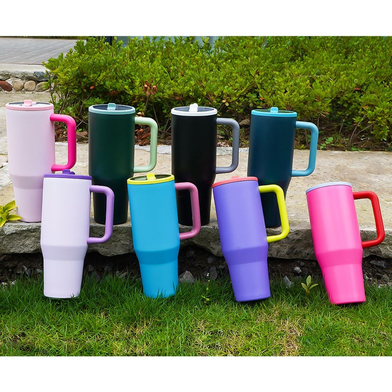 2026 New Model 40Oz Double-Layer Ice Cup, Leak-Proof, Foldable Straw Lid, Portable Direct Drinking Mouth, Car Cup - Image 3