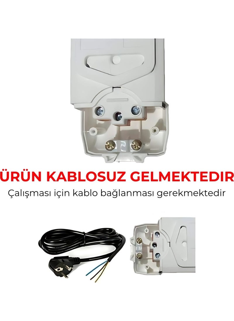 Double Group Socket Switched Grounded - Child Protection Multiplier Socket 2-Wireless White