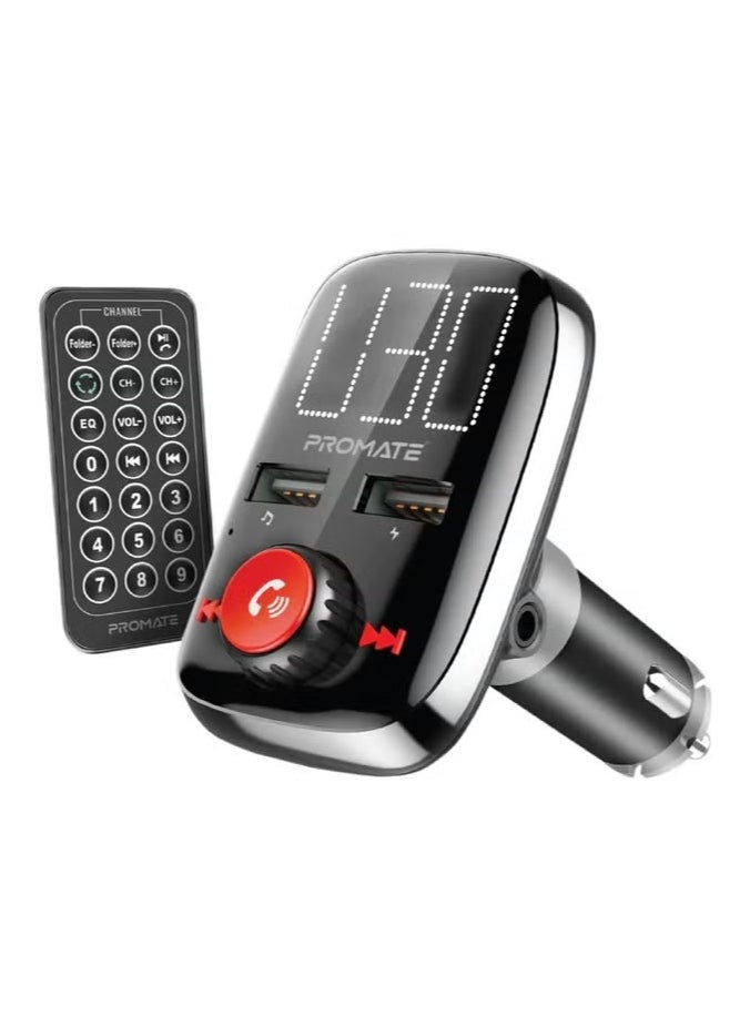 PROMATE Wireless In-Car FM Transmitter With Dual USB Charging Ports  - Image 3