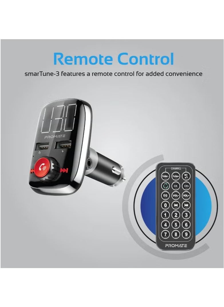 PROMATE Wireless In-Car FM Transmitter With Dual USB Charging Ports  - Image 1