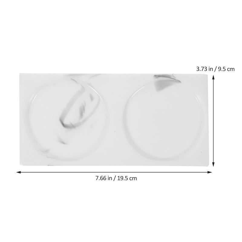 White Marble Resin Toothbrush Tray Bathroom Vanity Organizer For Countertop Storage - Image 3