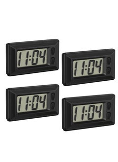 SYOSI 4 Pieces Small Digital Clock Mini Car Clock LCD Car Dashboard Time Clock Vehicle Electronic Clock for Car Truck Home Desk Office  - Image 1
