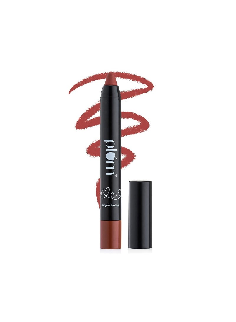 Plum Lipstick Ceramides   Hyaluronic Acid   Airbrushed Finish  Long Lasting  100% Vegan and Cruelty Free 125  Peachy Brown  - Image 1