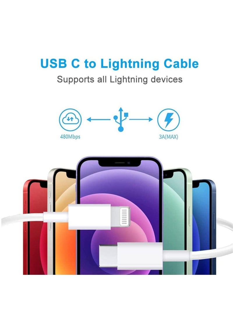 ELTRAZONE - iPhone PD Fast Charger [Apple MFi Certified] 20W Type C Power Block Wall Charger Plug Adapter with 6.6FT USB-C to Lightning Cable Compatible with iPhone 14 13 12 11 X iPad,AirPods Pro (2nd Generation) - Image 1