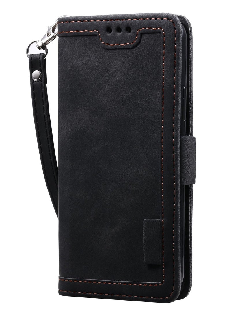 Suteni Flip Cover Leather Hidden Card Slots Phone Case for iPhone - Image 1