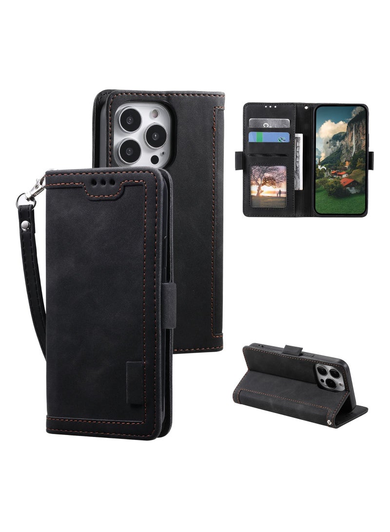 Suteni Flip Cover Leather Hidden Card Slots Phone Case for iPhone - Image 3