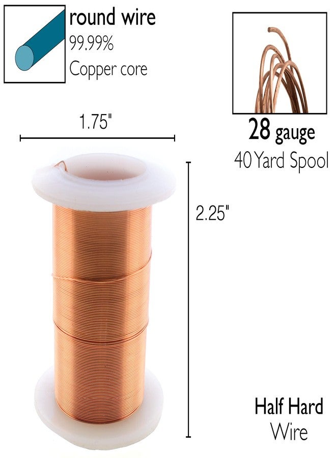 Beadsmith The Beadsmith 28-Gauge Lacquered Tarnish-Resistant Copper Wire for Jewelry Making,40 Yard,26.9 Meter Spool (Copper) - Image 4