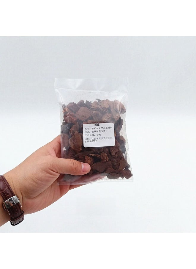 Miniature Model Bark Scenery Diy Platform Material Step Rock Layer Surface Modification Toy Animal Plant Simulation Model-Color:Bark 50g(50-80mm)