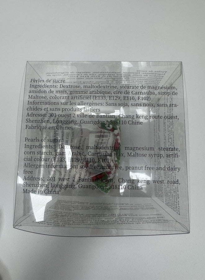 Morofme 3.5 oz Christmas Tree Sprinkles Red and Green Christmas Sprinkles White Pearl Mix Jimmies Christma Cane Sock Sprinkle Cake Topper Edible Holiday Sprinkle for Dessert Cupcake Toppers Cookie - Image 4