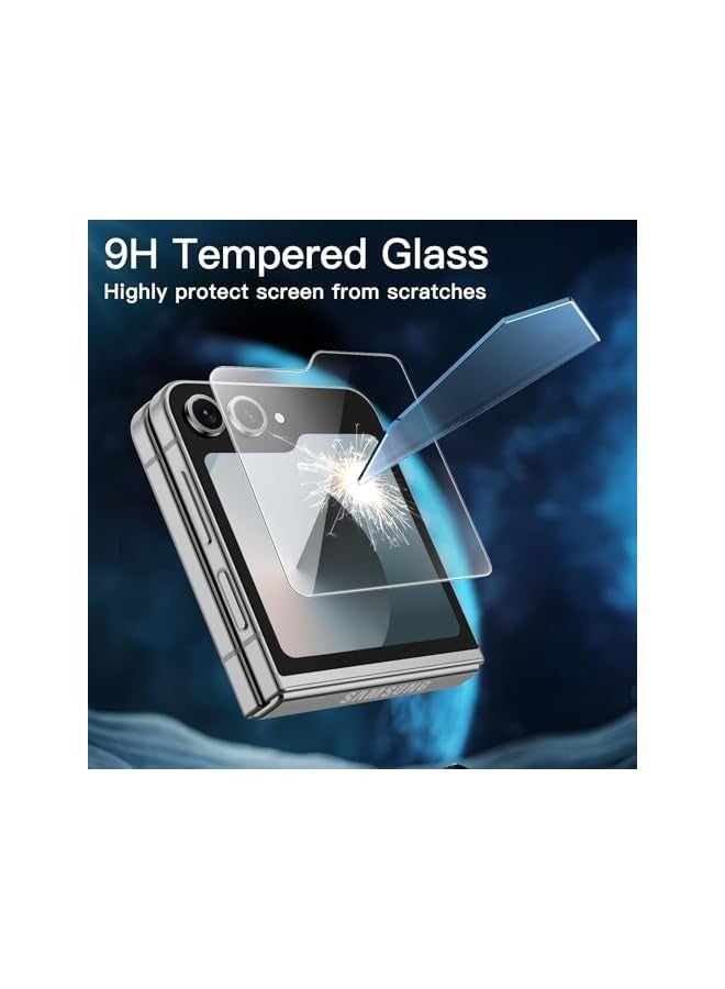 Jetech Front Screen Protector for Galaxy Z Flip 6, Tempered Glass Film with Easy Installation Tool, Case-Friendly, HD Clear, 3-Pack - Image 5