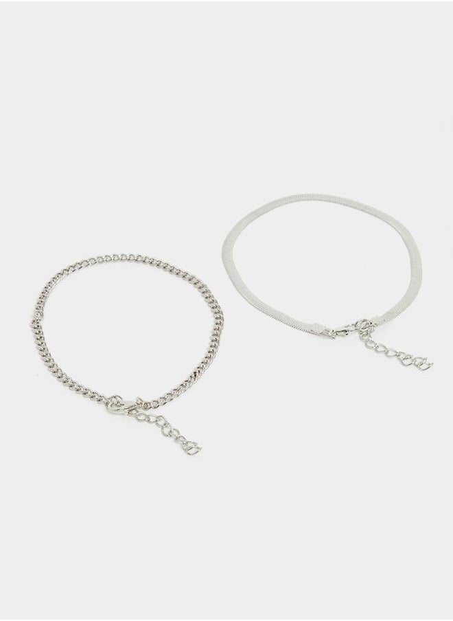 Styli Set of 2 - Assorted Link Chain Bracelets  - Image 1
