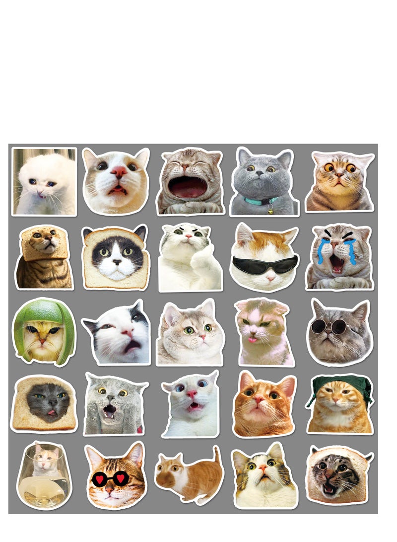 50 internet famous cat emoticons, graffiti, personalized hot items, account decorations, skateboards, water bottles, luggage stickers  - Image 2