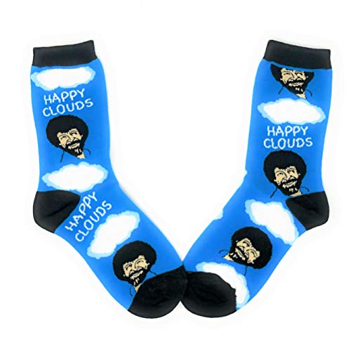 ooohyeah Oooh Yeah Men's Luxury Combed Cotton Crew Socks-Nice Men-Happy Clouds,size 10/13 - Image 3