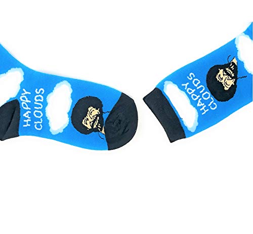 ooohyeah Oooh Yeah Men's Luxury Combed Cotton Crew Socks-Nice Men-Happy Clouds,size 10/13 - Image 4