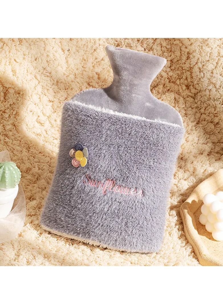 Generic New Water Injection Hot Water Bag Wholesale Large Size Warm Hand Bag Plush Rubber Water Bag - Image 2