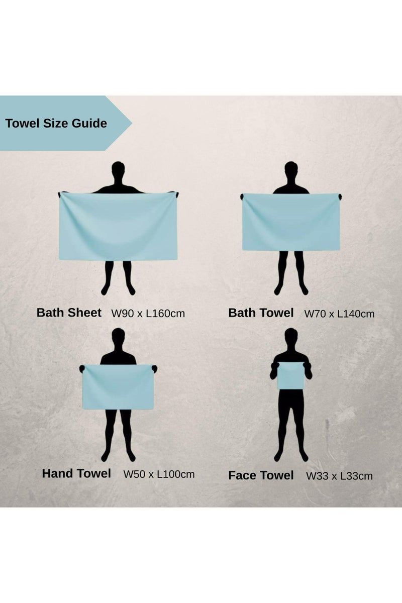 Jacquar Dina Bath Towel 100% Egyptian Cotton Ultra Soft Premium Quality Size 100x50 cm - Image 3
