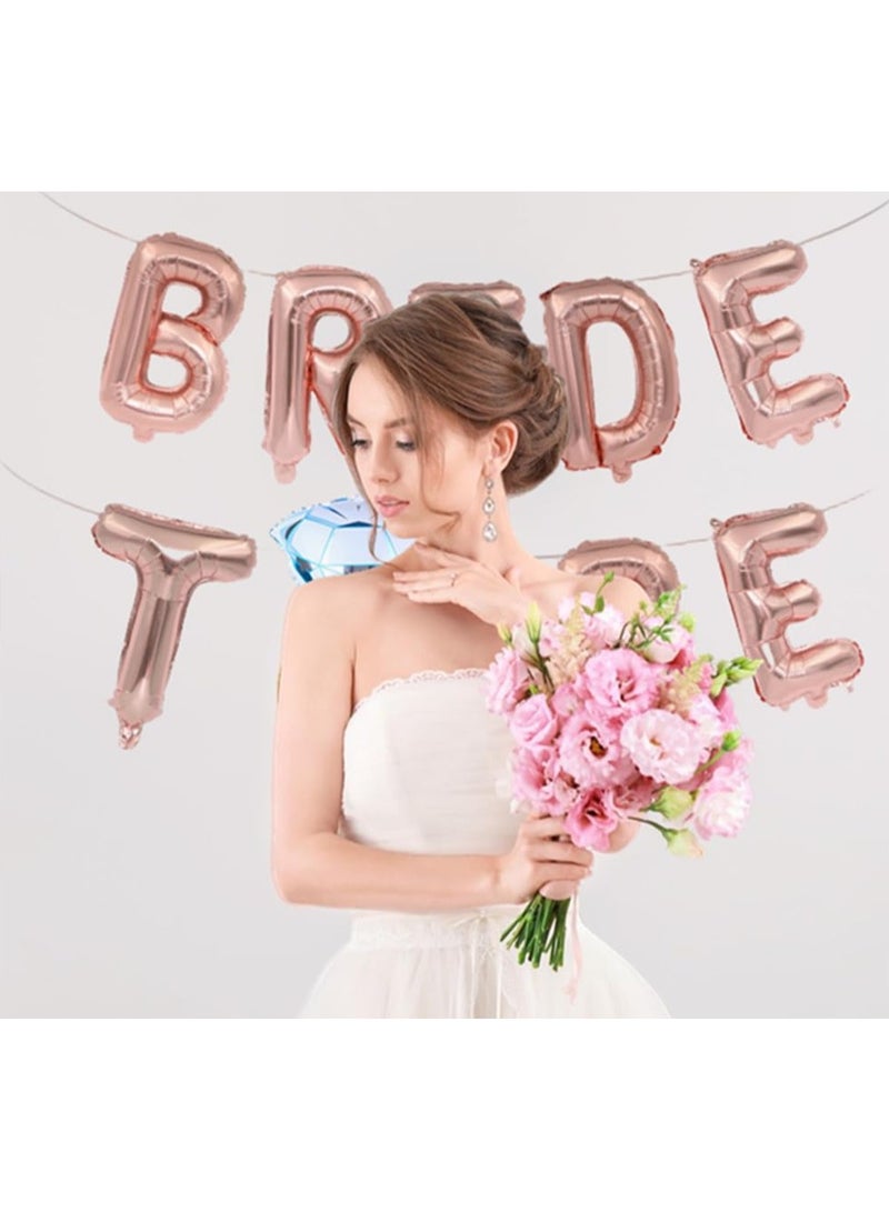 Mr. Penda 9 Pack Bride to Be Decorative Banner, Handwriting Letter Celebration Balloon, Romantic Wedding Bridal Shower, Anniversary Engagement Party Decoration (Rose Gold) - Image 3