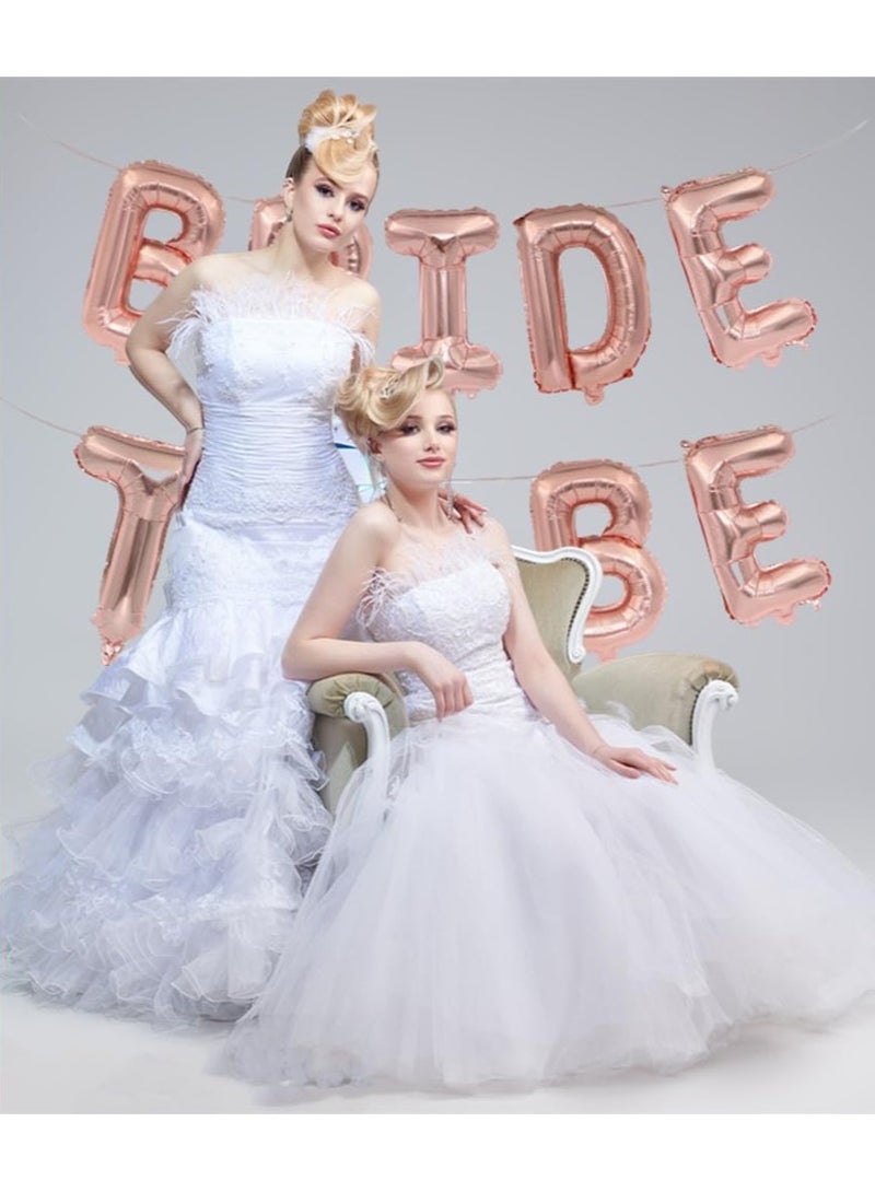 Mr. Penda 9 Pack Bride to Be Decorative Banner, Handwriting Letter Celebration Balloon, Romantic Wedding Bridal Shower, Anniversary Engagement Party Decoration (Rose Gold) - Image 5