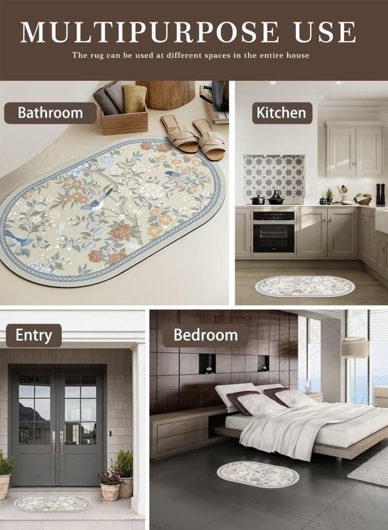 أفضل ذروة قطعتان من سجادات الحمام غير القابلة للانزلاق (60 × 40 سم) - سريعة الجفاف، عالية الامتصاص، متينة وقابلة للغسل في الغسالة، مناسبة لأرضيات الدش وحوض الاستحمام والمرحاض والحمام - Image 2