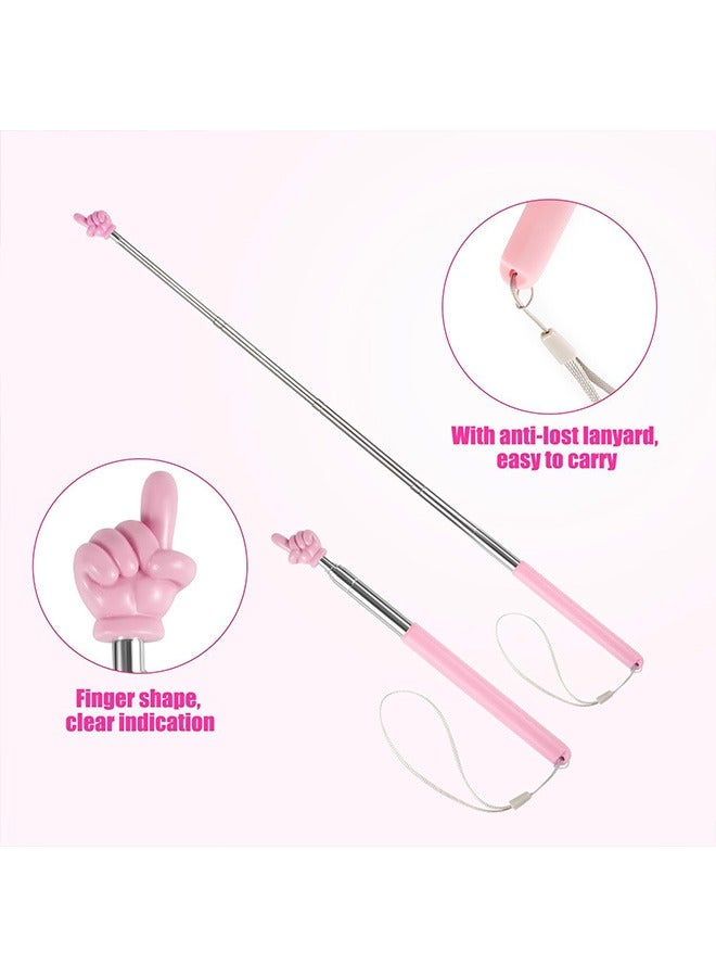 Generic 3pcs Telescopic Teachers Pointers, Extendable Pointing Stick Retractable Pointer Whiteboard Pointer for Teacher Classroom Aids (Pink, Sky Blue, Light Green)  - Image 4