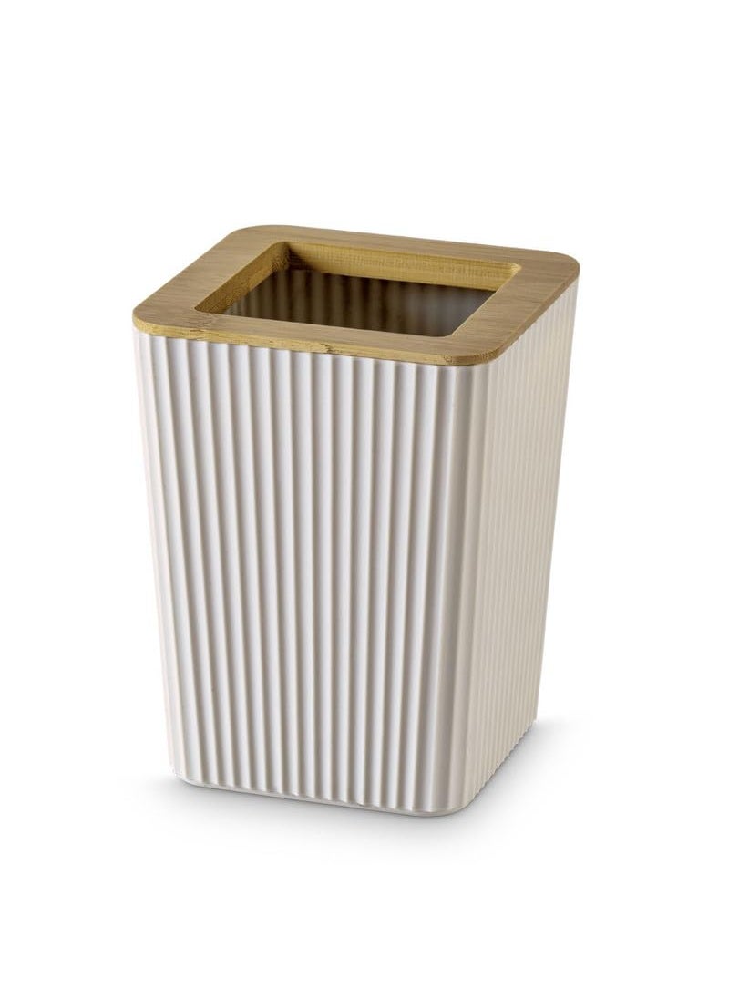 Freelance Freelance Portofino Tabletop Bin Countertop Dustbin Minimalist and Compact bin for office table 15Ltr Cream  - Image 1