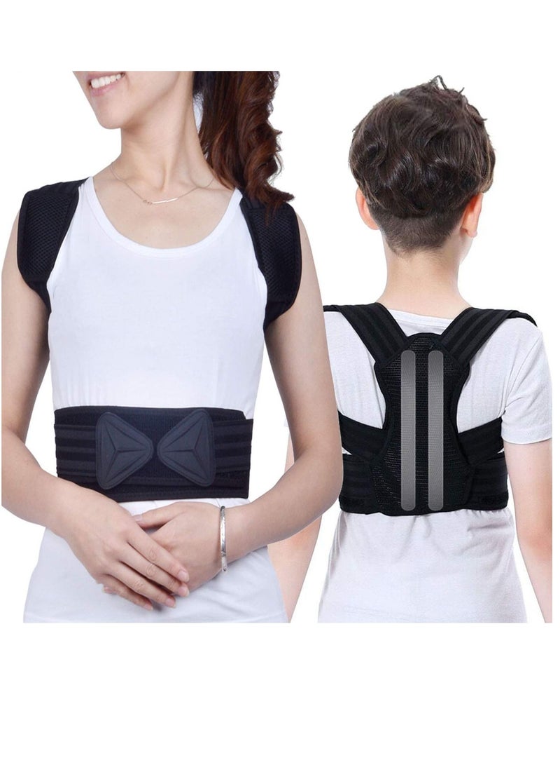 Professional Posture Corrector for Kids and Teens, Adjustable Upper Back Brace Clavicle Support Brace, for Teenagers Boys Girls Spinal Support to Improve Slouch, Prevent Humpback, Back Pain Relief,M - Image 1