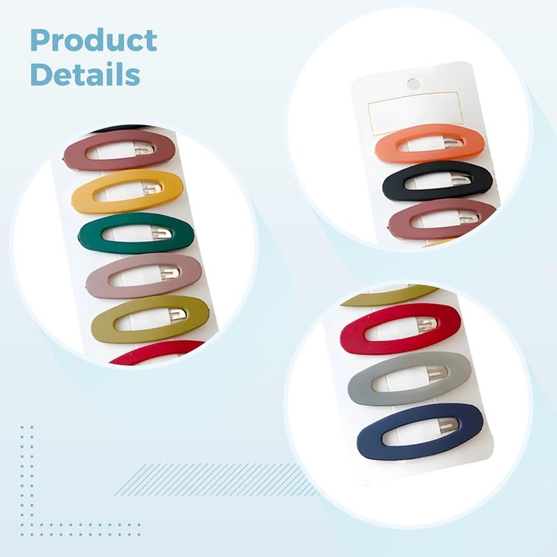 20 Pcs Nonslip Snap Hair Clips, Solid Color Barrettes, Girls' Hair Accessory, Decorative And Functional - Image 2