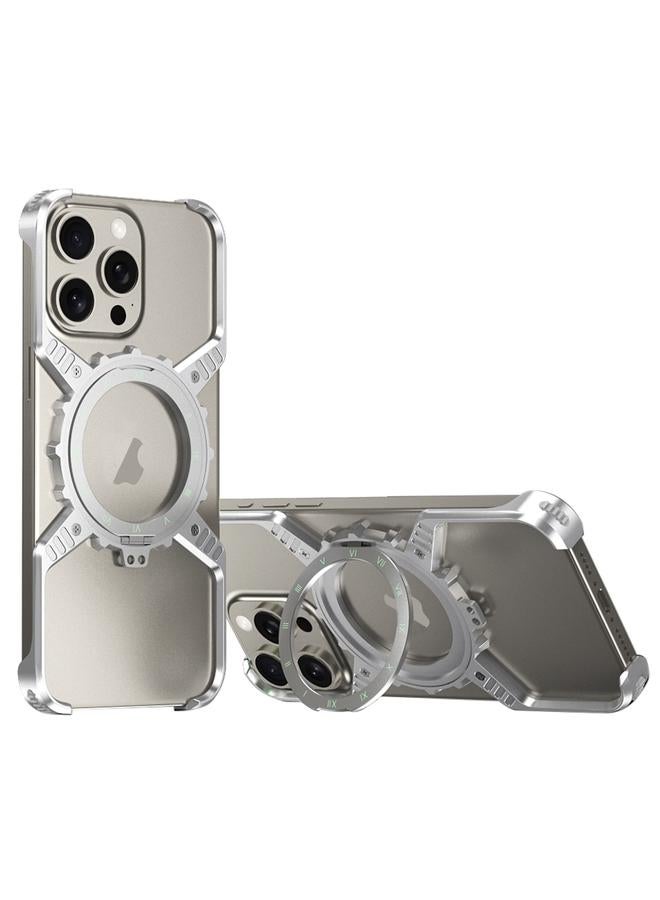 اس-توب حافظة لهاتف iPhone 16 Pro مزودة بحامل MagSafe من Mechanical Gear، حافظة هاتف معدنية بدون حواف - Image 1