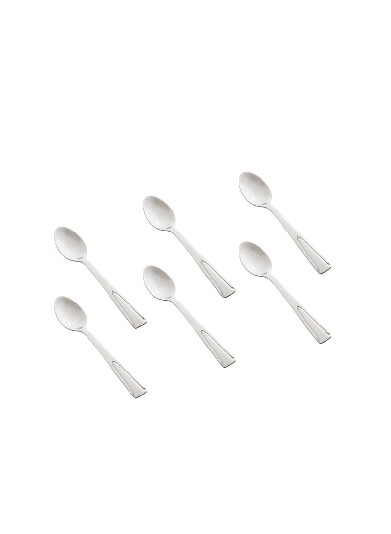 Hic 6 Pieces Stainless Steel Tea Spoons Silver - Image 1